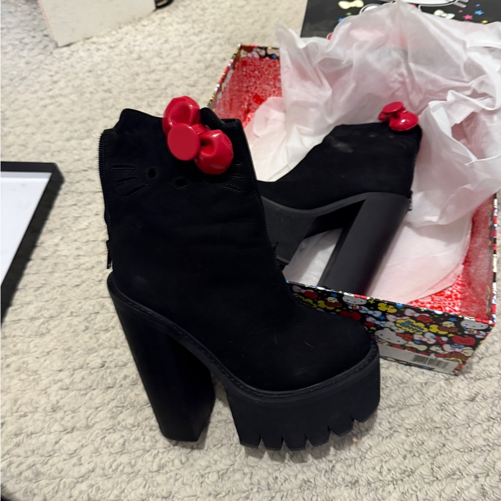 Jeffrey Campbell x Hello Kitty Platform Boots like new.